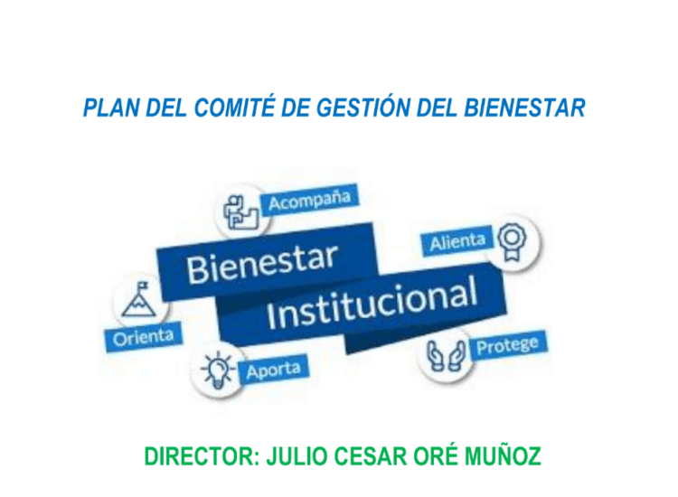PLAN DEL COMITÉ DE GESTIÓN DEL BIENESTAR