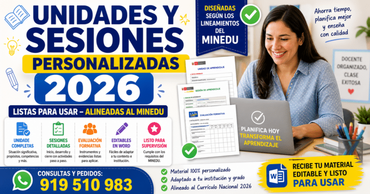 sesiones aprendizaje peru 2026