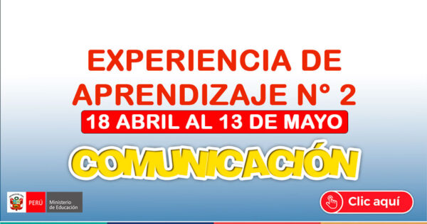 COMUNICACIÓN EXPERIENCIAS DE APRENDIZAJE N°2