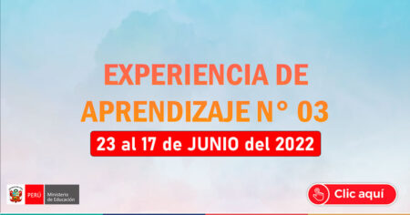 EXPERIENCIAS DE APRENDIZAJE 23 AL 17 DE JUNIO 2022