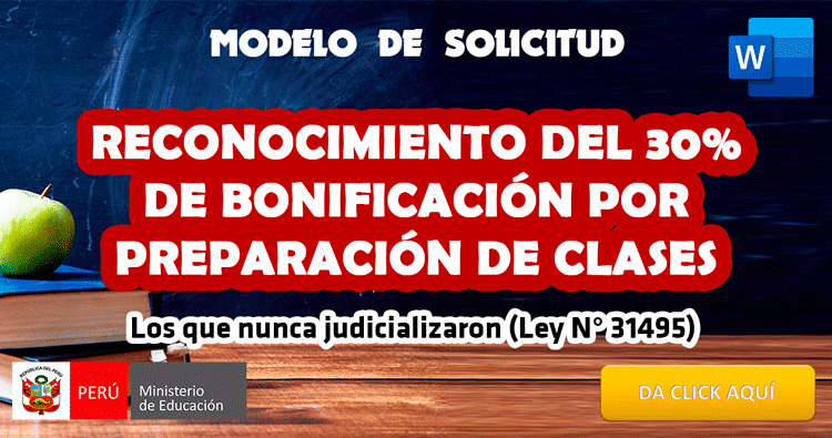 MODELO DE SOLICITUD PARA JUDICIALIZACION (Ley N° 31495) RECONOCIMIENTO DEL 30%