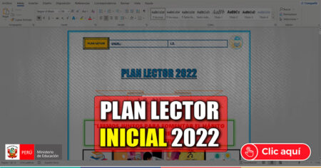 PLAN LECTOR INICIAL 2022 EDITABLE MINEDU