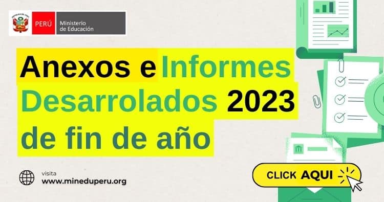 FINALIZACIÓN DEL AÑO ESCOLAR 2023: Informes y anexos para la presentación a las Instituciones educativas y Ugels 100% desarrollado